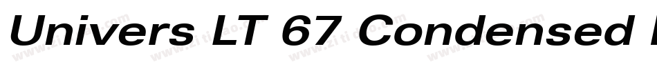 Univers LT 67 Condensed Bold Oblique字体转换